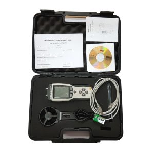 AVM-09 Metravi Thermo Anemometer with CFM CMM and built-in Manometer comes in a hard carry case with all accessories