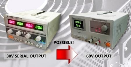 Serial Output converted to single output - Metravi RPS-3005-2 RPS-3005-3 DC Regulated Power Supply can generate 60V output - the same as RPS-6005