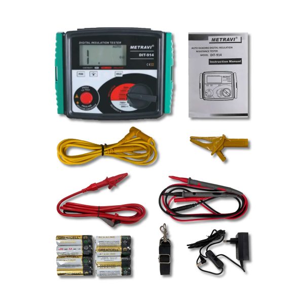 DIT-914 Digital Insulation Tester Product Kit with Accessories