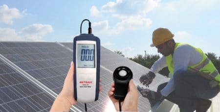 Using Solar Power Meter Metravi 207 to measure intensity of sunlight or irradiance