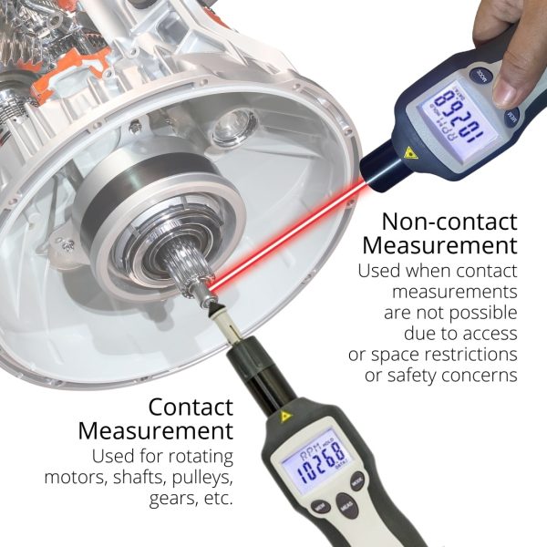 What is the difference between contact and Non-contact Tachometers