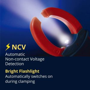 Metravi 107F Digital Clamp On Power Meter with automatic flashlight and NCV