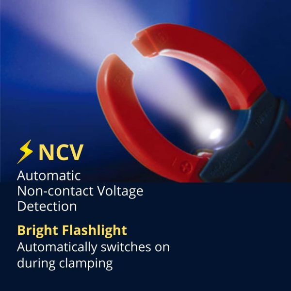 Metravi 107F Digital Clamp On Power Meter with automatic flashlight and NCV