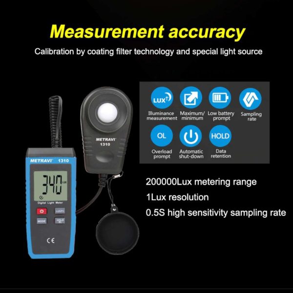 Metravi 1310 Digital Lux Meter
