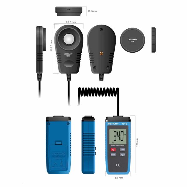 Metravi 1310 Digital Lux Meter