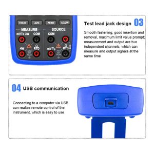 Metravi 14+ Universal Source Thermocouple Calibrator features USB communication interface