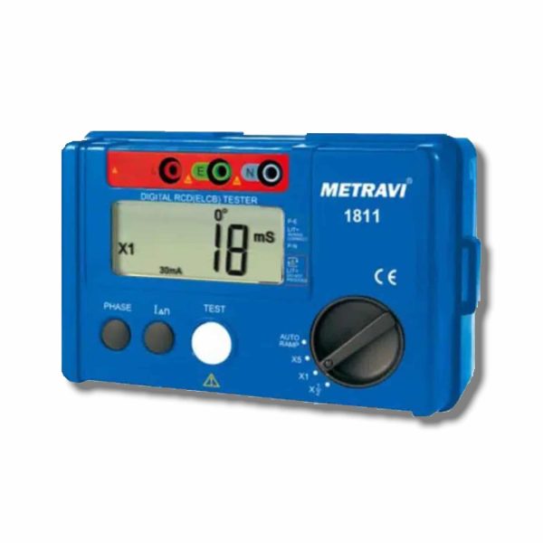 Metravi 1811 ELCB Tester has contact voltage alarm