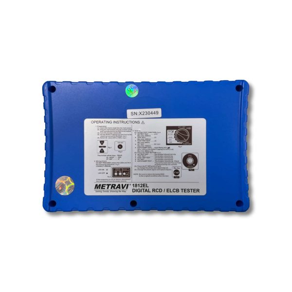 Metravi 1812EL Digital ELCB RCD Tester Back View