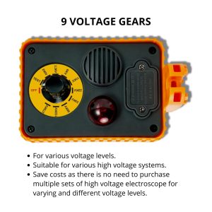 Metravi 275HP1 High Voltage Detector and Electroscope has 9 voltage gears and serves for varied voltage ranges