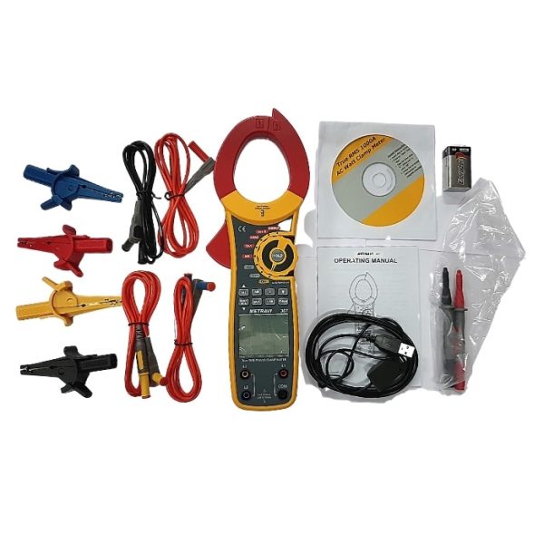 Metravi 307N Digital Clamp On Power Meter product kit