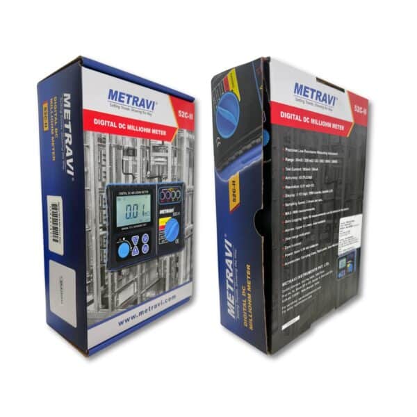 Metravi 52C-II milli Ohms Meter packaging and brand box