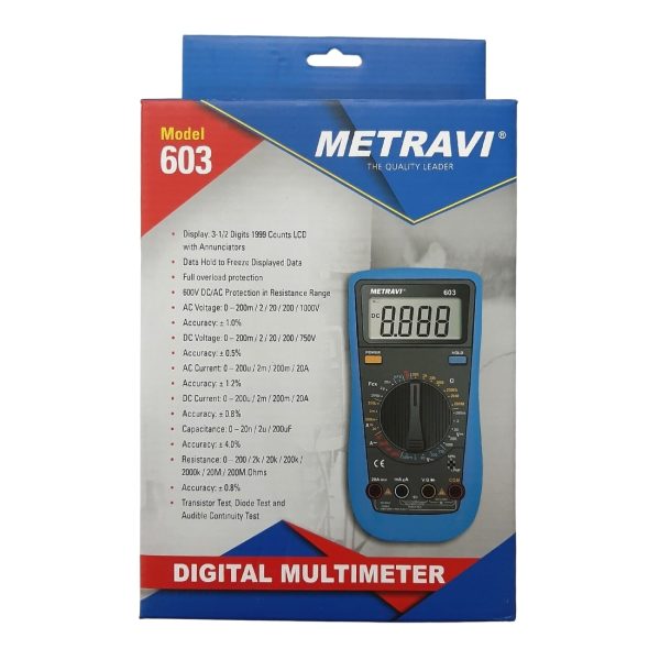 Metravi 603 Digital Multimeter product box