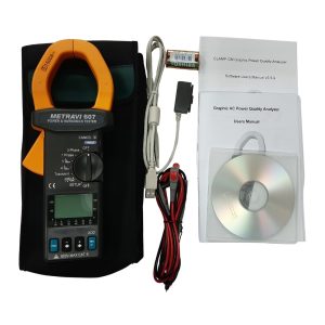 Metravi 607 Digital Clamp-on Power Meter product kit