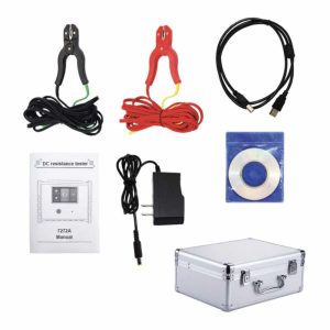 Metravi 7272A Digital Micro Ohms Meter Product Kit and accessories