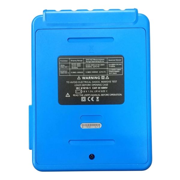Metravi 916 Digital Insulation Tester Back View