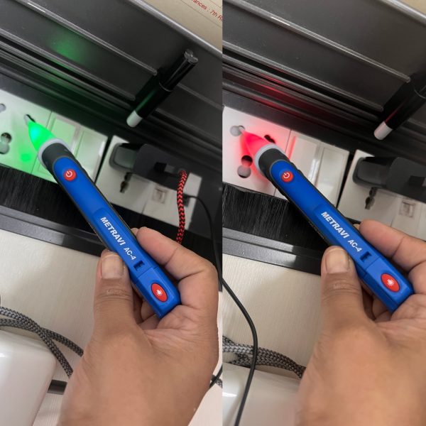 Metravi AC-4 2024 Model Non-contact Voltage Detector has high intensity LED and beeping audible alarms