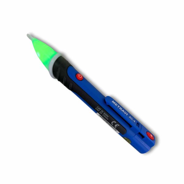 Metravi AC-4 2024 Model Non-contact Voltage Detector with light on