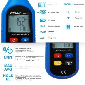 Metravi AVM-01 Digital Mini Anemometer features