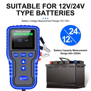 Metravi BT-220 Battery Analyser can be used for both 12v and 24V