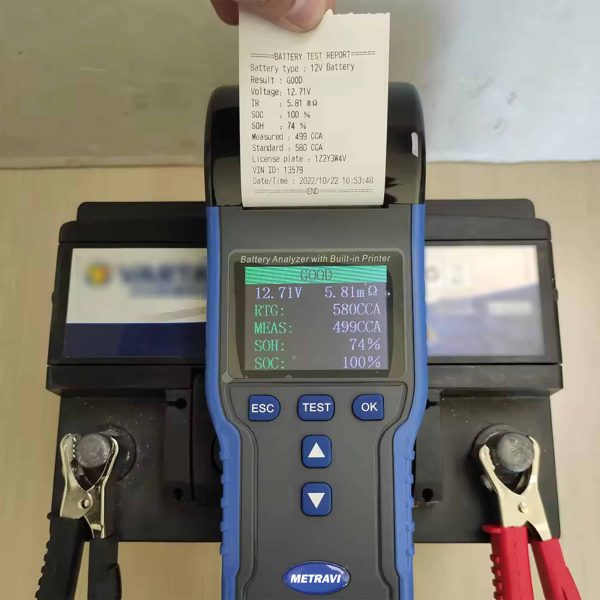 Metravi BT-900 Battery Analyser With Built-In Printer Application