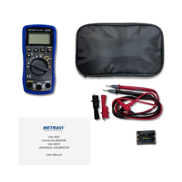 Metravi CAL-400 mV mA Calibrator Product Kit and accessories