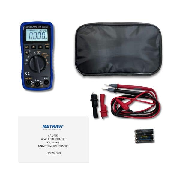 Metravi CAL-400T Universal Calibrator Product Kit and accessories