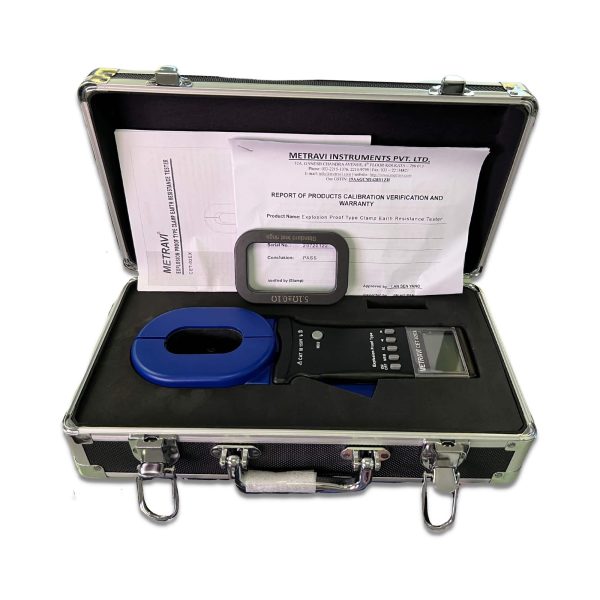 Metravi CET-02EX New Explosion Proof Clamp-on Ground Resistance Tester product kit with accessories