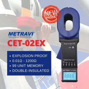 Metravi CET-02EX New Explosion Proof Clamp-on Ground Resistance Tester features