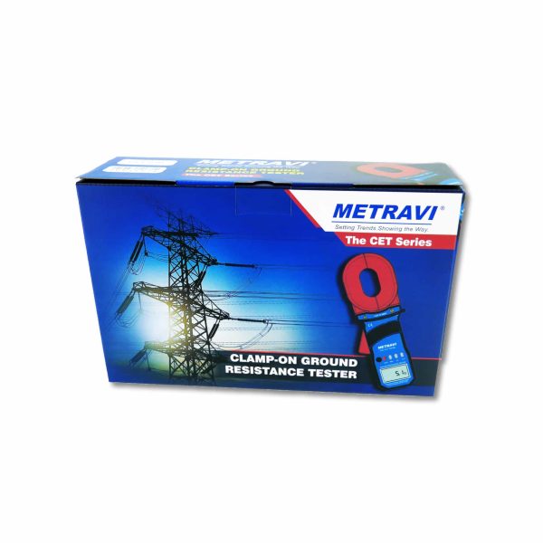 Metravi CET-03B Clamp on Ground Earth Resistance Tester with Bluetooth brand box