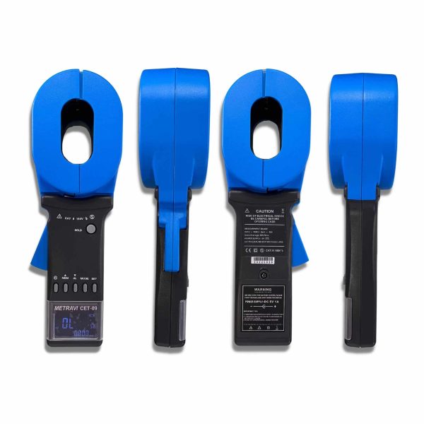 Metravi CET-09 Clamp-on Ground Resistance Earth Tester all sides view