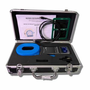 Metravi CET-09 Clamp-on Ground Resistance Earth Tester product kit with hard carrying case