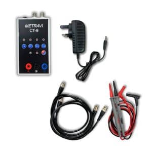 Metravi CT-9 Portable Handheld Dual Channel VI Curve Tester product kit with accessories