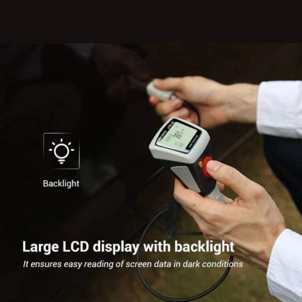 Metravi CTG-02 Coating Thickness Gauge with large LCD display and backlight