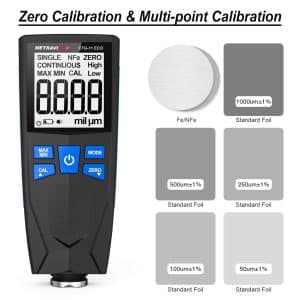 Metravi CTG-11 ECO Coating Thickness Gauge Zero Calibration and Multi-Point Calibration