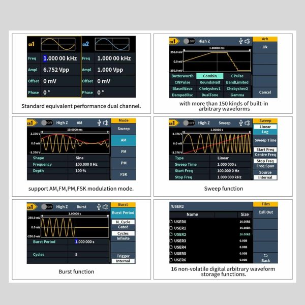 Metravi DDS-35 DDS-70 DDS Function Generator functions