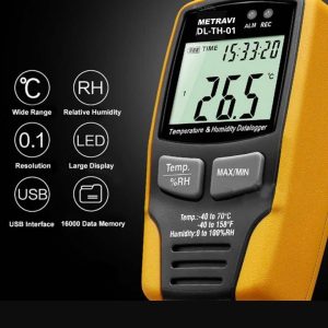 Metravi DL-TH-01 Temperature & Humidity Data Logger with 16000 data memory and USB PC Interface