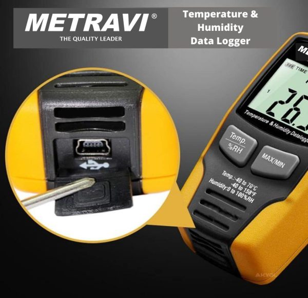 Metravi DL-TH-01 Temperature & Humidity Data Logger with USB PC Interface