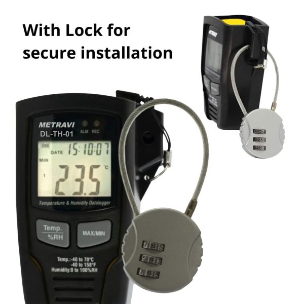 Metravi DL-TH-01 Temperature & Humidity Data Logger with lock for installation