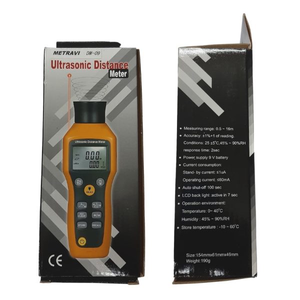 Metravi DM-09 Ultrasonic Distance Meter packing box