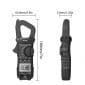 Metravi DT-115 DT-725 AC DC TRMS Digital Clamp Meter product dimensions