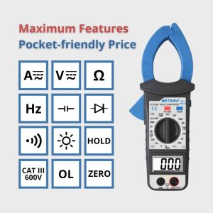 Metravi DT-1350 Digital AC/DC Clamp Meter features