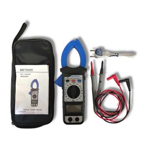 Metravi DT-1350AT Digital TRMS ACDC 6000 Clamp Meter product kit with acessories