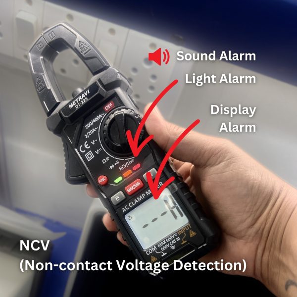 Metravi DT-225 Digital TRMS AC Clamp Meter 2024 Model features NCV