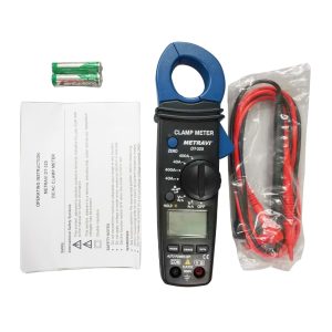 Metravi DT-325 Digital AC DC Clamp Meter product kit