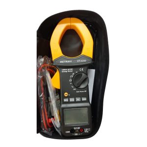 Metravi DT-3250 Digital ACDC Clamp Meter Product Kit with Carry Case