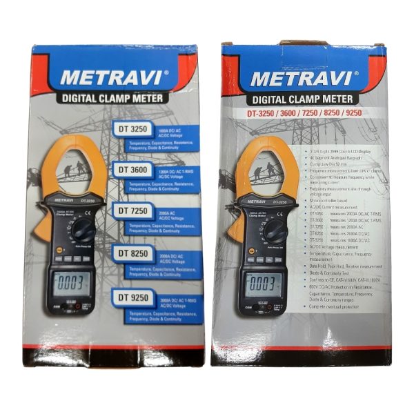 Metravi DT-7250 DIgital AC Clamp Meter box packing
