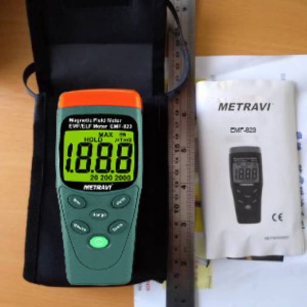 Metravi EMF-823 Magnetic Field EMF ELF Meter product kit