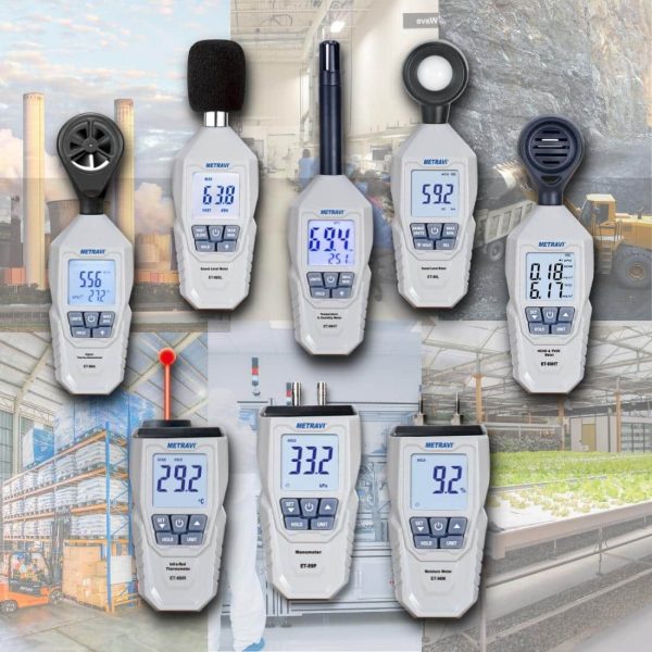 Metravi ET-99 Environmental Tester Series Anemometer Manometer Lux Meter Sound Level Meter Thermohygro Meter