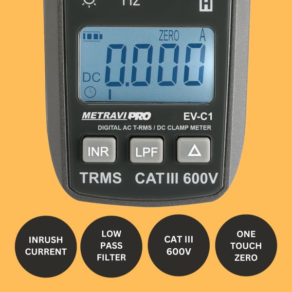 Metravi PRO EV-C1 Digital TRMS AC DC Clamp Meter features and specifications