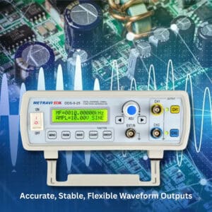 Metravi Eco DDS-9-25 DDS Function Generator offers accurate stable flexible waveform output